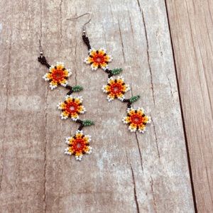Native Cora Artisan Beaded Earring Set